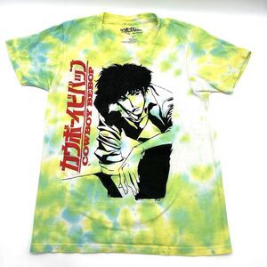 Cowboy Bebop Shirt Crunchyroll Bandai Namco Mens Size Small Yellow Green Tye Dye